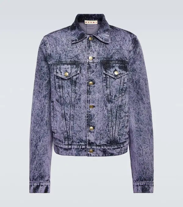 Marni Marble Dyed Cotton Denim Jacket