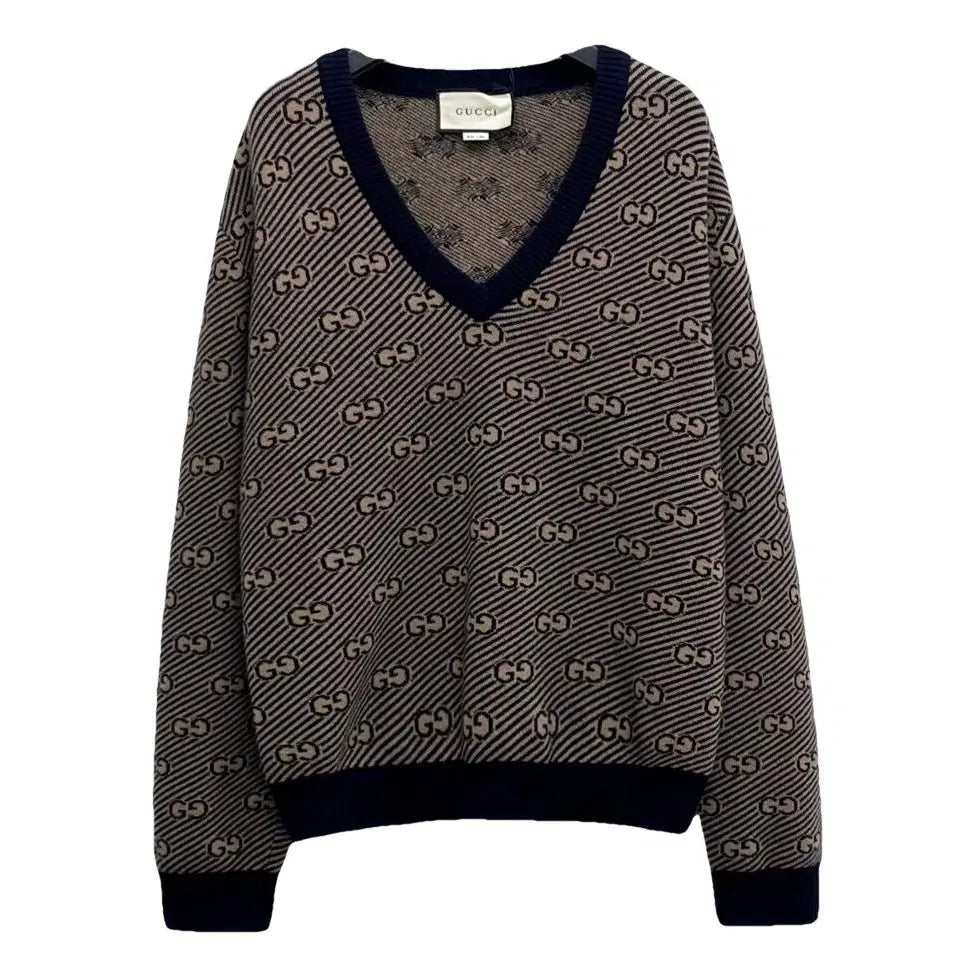 Gucci GG Wool Cashmere V-Neck Sweater