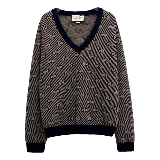 Gucci GG Wool Cashmere V-Neck Sweater